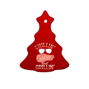 Chillin And Grillin Bbq Barbecue Grill Smoking Gift Ceramic Tree Ornament