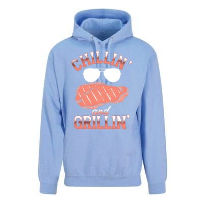 Chillin And Grillin Bbq Barbecue Grill Smoking Gift Unisex Surf Hoodie