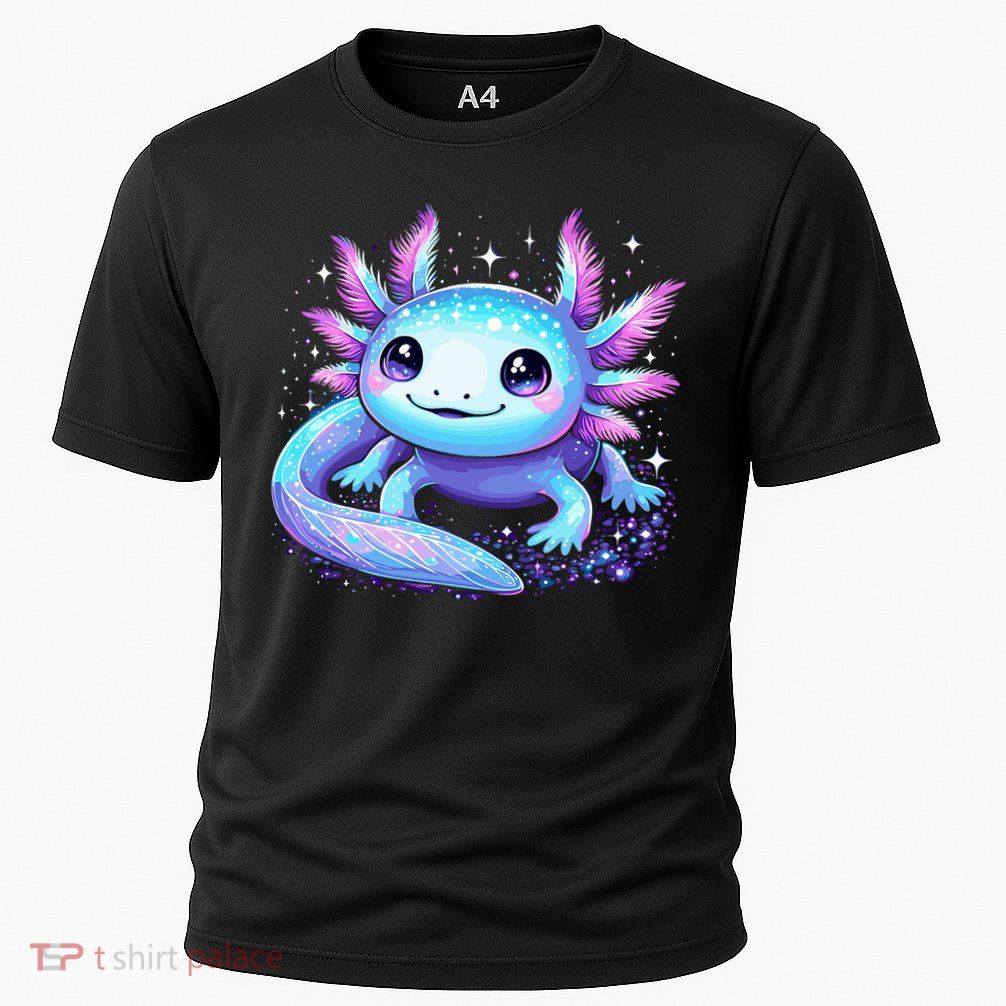 Cute Axolotl Galaxy Rainbow Colorful Axolotl Performance Shirt