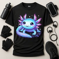Cute Axolotl Galaxy Rainbow Colorful Axolotl Performance Shirt