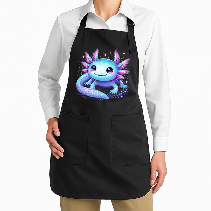 Cute Axolotl Galaxy Rainbow Colorful Axolotl Apron