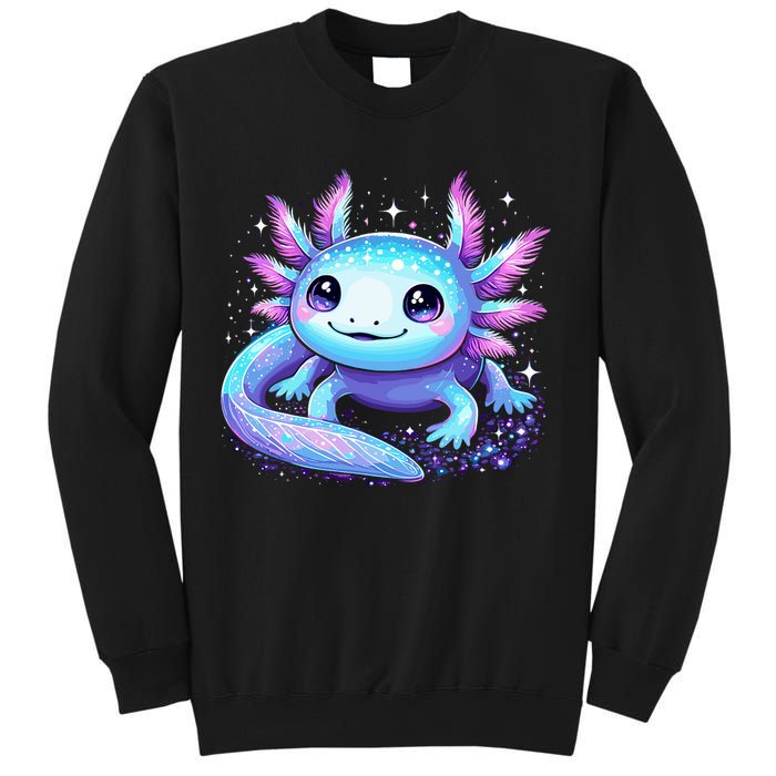 Cute Axolotl Galaxy Rainbow Colorful Axolotl Sweatshirt