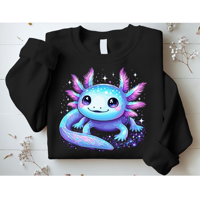 Cute Axolotl Galaxy Rainbow Colorful Axolotl Sweatshirt