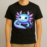 Cute Axolotl Galaxy Rainbow Colorful Axolotl T-Shirt