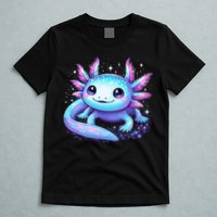 Cute Axolotl Galaxy Rainbow Colorful Axolotl T-Shirt