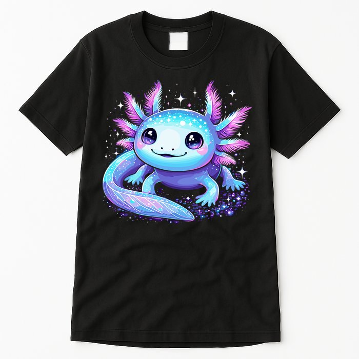 Cute Axolotl Galaxy Rainbow Colorful Axolotl Tall T-Shirt