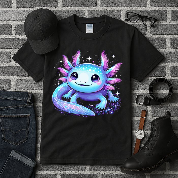 Cute Axolotl Galaxy Rainbow Colorful Axolotl Tall T-Shirt