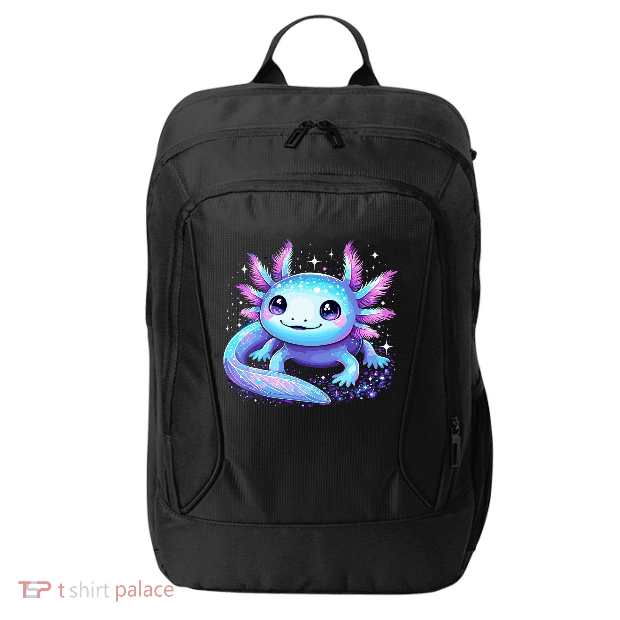 Cute Axolotl Galaxy Rainbow Colorful Axolotl City Backpack