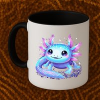 Cute Axolotl Galaxy Rainbow Colorful Axolotl Mug