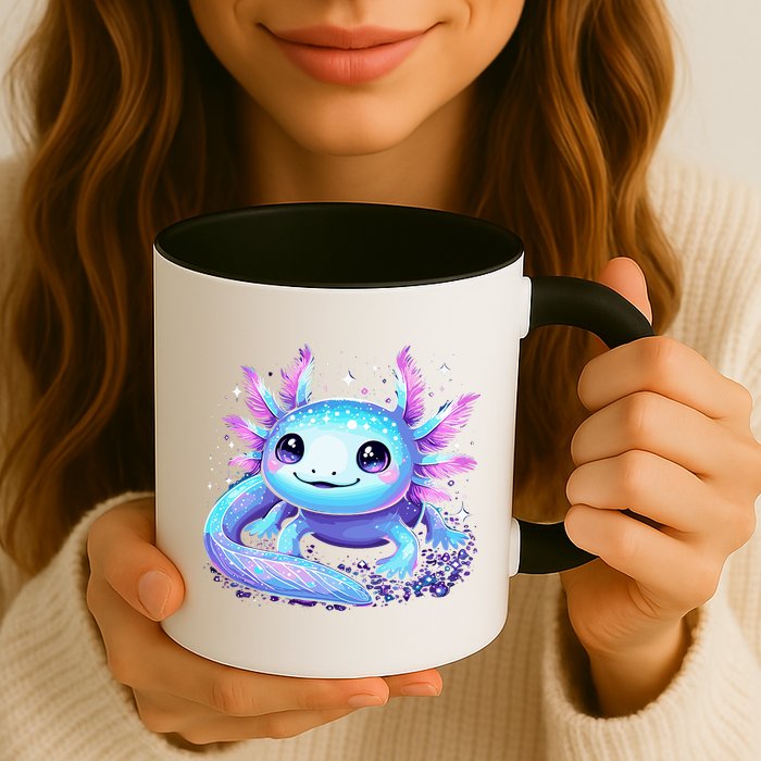 Cute Axolotl Galaxy Rainbow Colorful Axolotl Mug