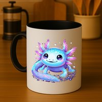 Cute Axolotl Galaxy Rainbow Colorful Axolotl Mug