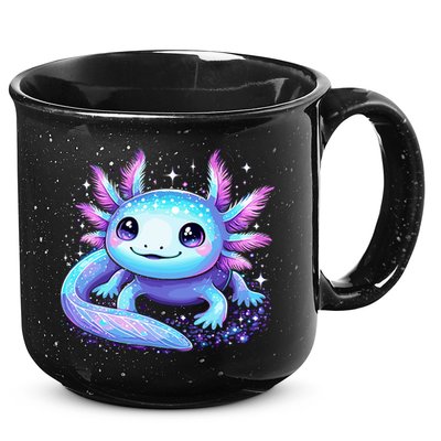 Cute Axolotl Galaxy Rainbow Colorful Axolotl 15oz Campfire Ceramic Mug