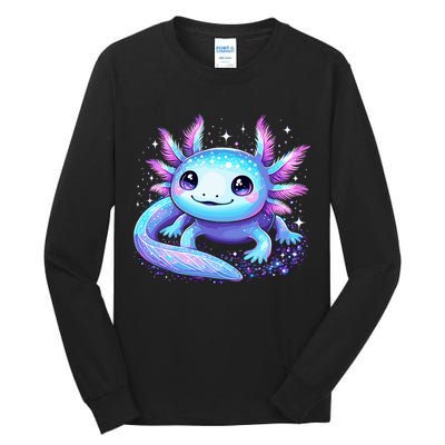 Cute Axolotl Galaxy Rainbow Colorful Axolotl Tall Long Sleeve T-Shirt