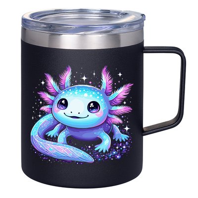 Cute Axolotl Galaxy Rainbow Colorful Axolotl 12oz Stainless Steel Coffee Mug