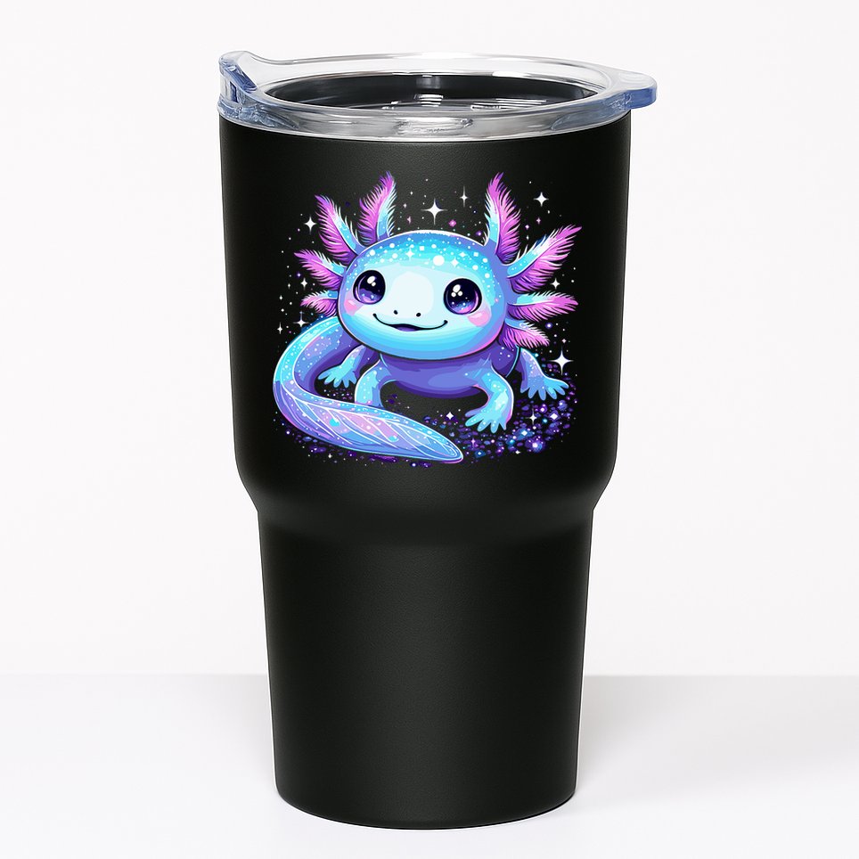 Cute Axolotl Galaxy Rainbow Colorful Axolotl Tumbler