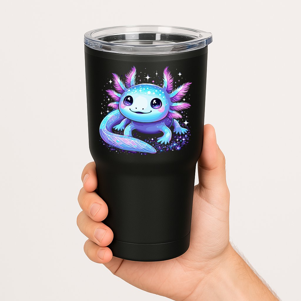Cute Axolotl Galaxy Rainbow Colorful Axolotl Tumbler