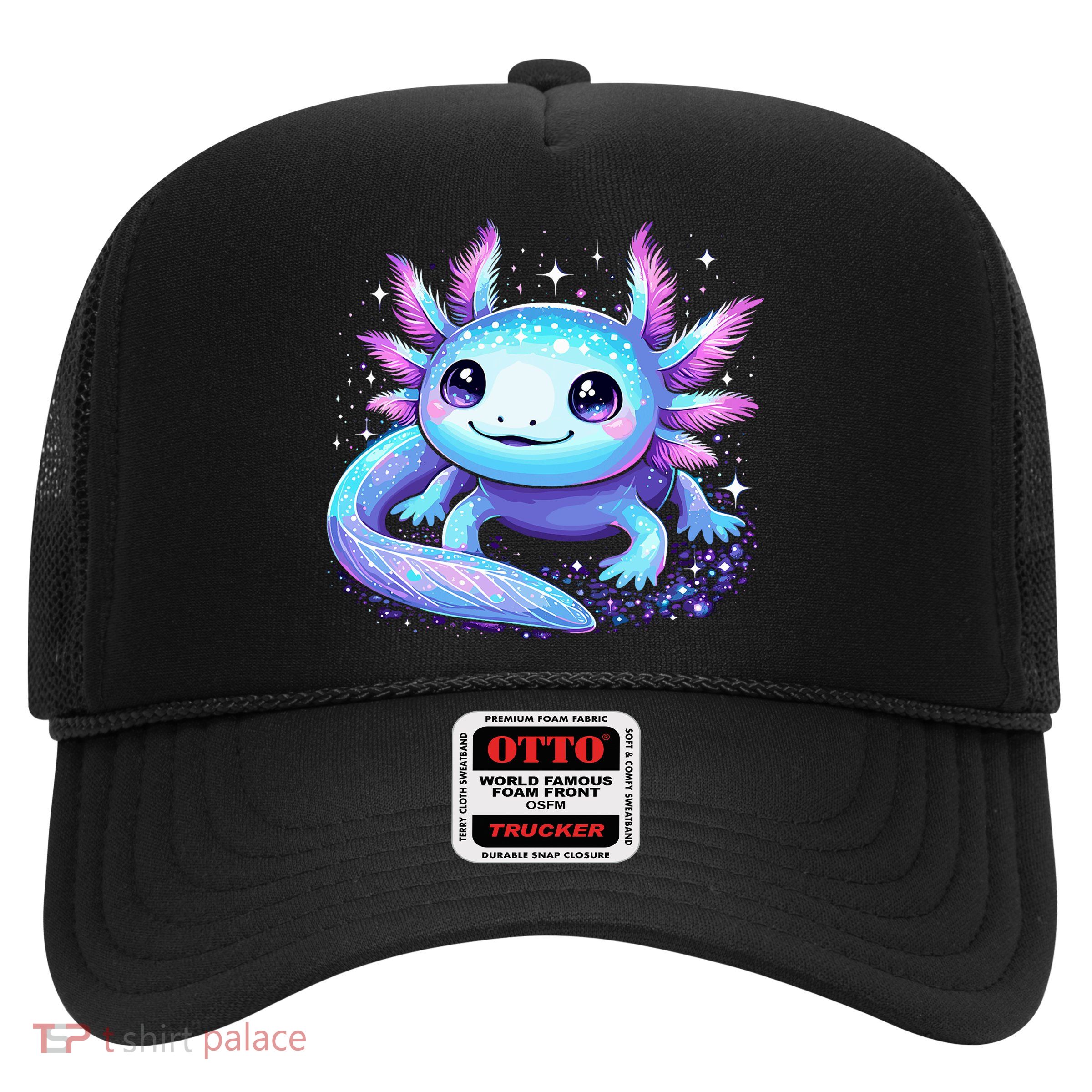 Cute Axolotl Galaxy Rainbow Colorful Axolotl Trucker Hat