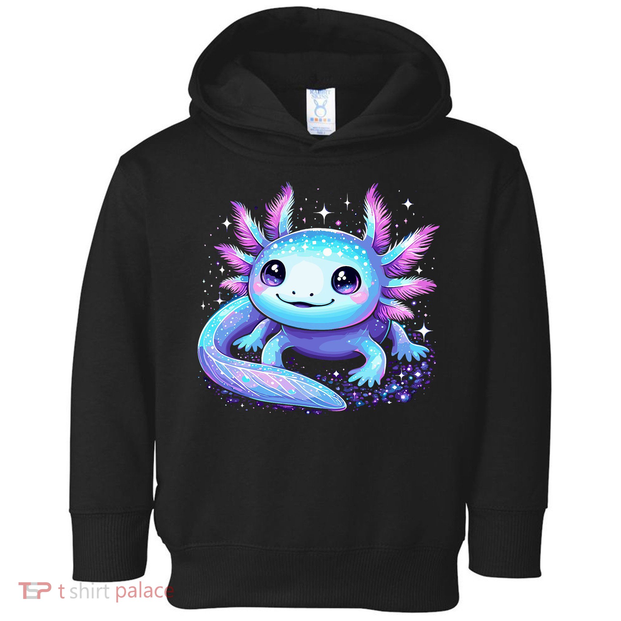 Cute Axolotl Galaxy Rainbow Colorful Axolotl Toddler Hoodie