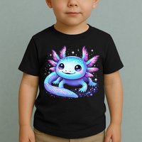 Cute Axolotl Galaxy Rainbow Colorful Axolotl Toddler T-Shirt