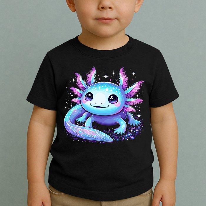 Cute Axolotl Galaxy Rainbow Colorful Axolotl Toddler T-Shirt