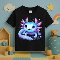 Cute Axolotl Galaxy Rainbow Colorful Axolotl Toddler T-Shirt