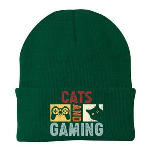 Cats And Gaming. Funny Cats And Gaming Lover Knit Cap Winter Beanie