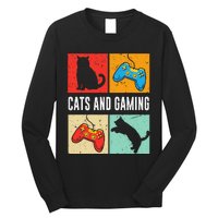 Cats And Gaming For The Cat Lover Gamer Video Game Player Long Sleeve Shirt