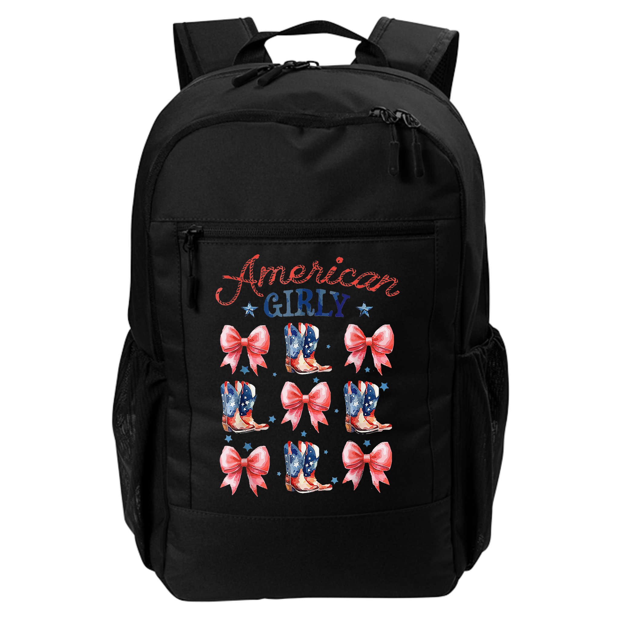 Coquette American Girly 4th Of July Western Cowgirl Boot Backpack