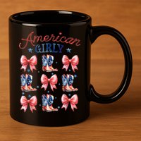 Coquette American Girly 4th Of July Western Cowgirl Boot 11oz C Handle Ceramic Mug