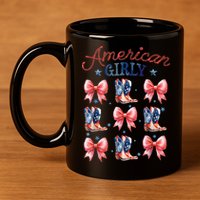 Coquette American Girly 4th Of July Western Cowgirl Boot 11oz C Handle Ceramic Mug
