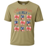 Coquette American Girly 4th Of July Western Cowgirl Boot Cooling Performance Crew T-Shirt