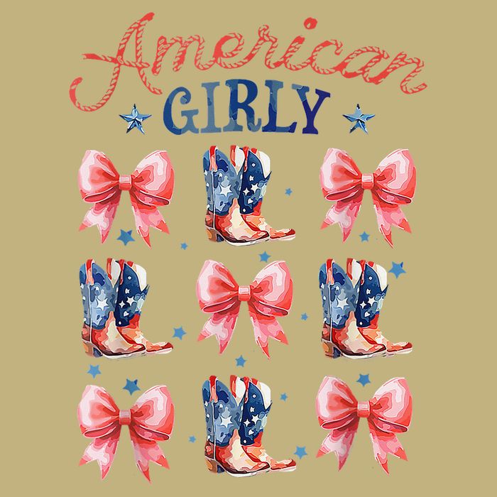 Coquette American Girly 4th Of July Western Cowgirl Boot Cooling Performance Crew T-Shirt
