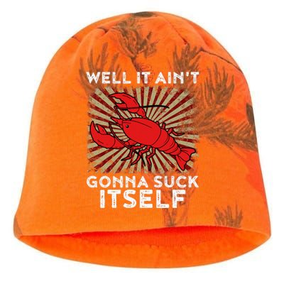 Crawfish Aint Gonna Suck Itself Crawfish Boil Kati - Camo Knit Beanie