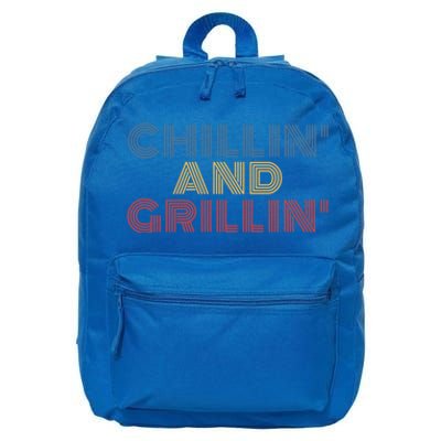 Chillin And Grillin Retro 70s Vintage Gift 16 in Basic Backpack