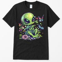 Cute Alien Girl With Flowers I Alien Tall T-Shirt