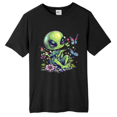 Cute Alien Girl With Flowers I Alien Tall Fusion ChromaSoft Performance T-Shirt