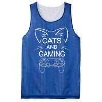 Cats And Gaming Funny Cat Lover Gaming Gift Gamer  Mesh Reversible Basketball Jersey Tank