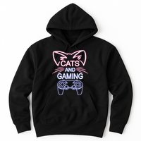 Cats And Gaming Funny Cat Lover Gaming Gift Gamer Hoodie