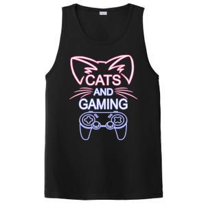 Cats And Gaming Funny Cat Lover Gaming Gift Gamer PosiCharge Competitor Tank