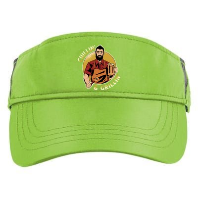 Chillin And Grillin Meaningful Gift Adult Drive Performance Visor