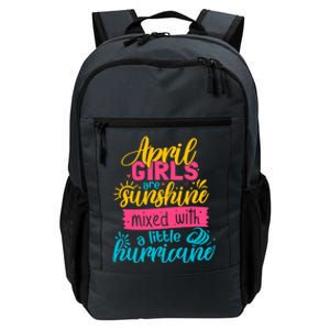 Classic April Girl Are Sunshine Mixed With Hurricane Great Gift Daily Commute Backpack