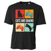 Cats And Gaming For The Cat Lover Gamer Video Game Player Cooling Performance Crew T-Shirt