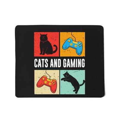Cats And Gaming For The Cat Lover Gamer Video Game Player Mousepad