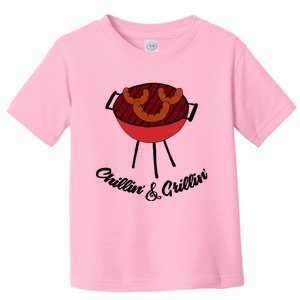 Chillin And Grillin Barbecue Grill Retro Food Meaningful Gift Toddler T-Shirt