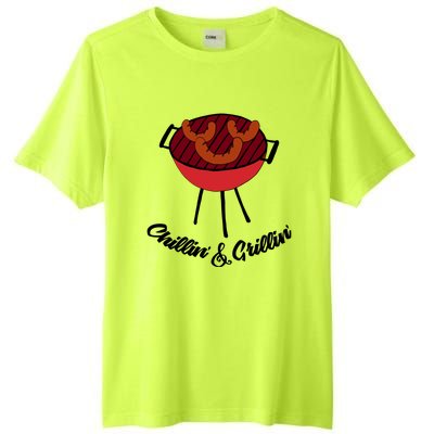 Chillin And Grillin Barbecue Grill Retro Food Meaningful Gift Tall Fusion ChromaSoft Performance T-Shirt