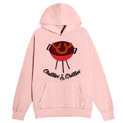 Chillin And Grillin Barbecue Grill Retro Food Meaningful Gift Urban Pullover Hoodie