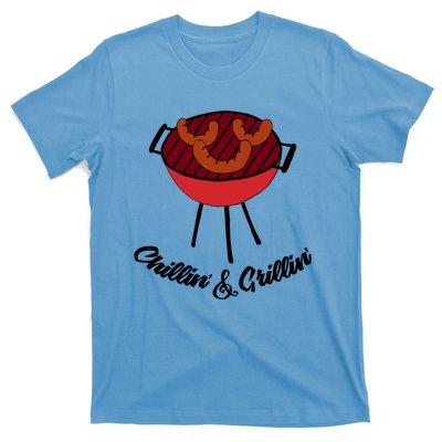 Chillin And Grillin Barbecue Grill Retro Food Meaningful Gift T-Shirt