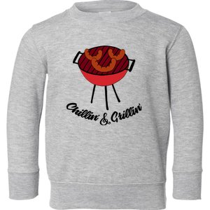 Chillin And Grillin Barbecue Grill Retro Food Meaningful Gift Toddler Sweatshirt