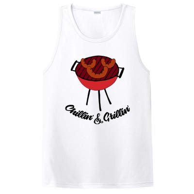 Chillin And Grillin Barbecue Grill Retro Food Meaningful Gift PosiCharge Competitor Tank