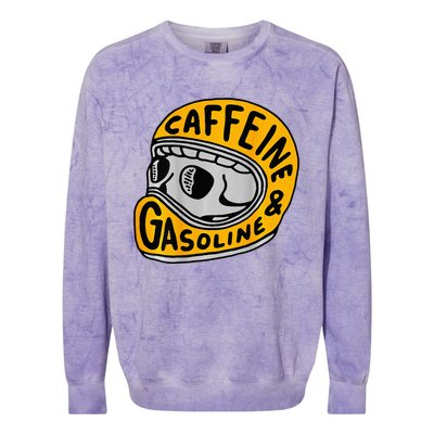 Caffeine And Gasoline Colorblast Crewneck Sweatshirt